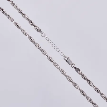 Kedja, längd: ca 45cm, bredd: ca 4mm, GHA, 925/1000, silver Vikt: 14,8 g