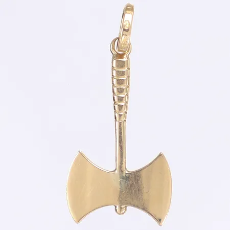 Hänge yxa, 36x16mm, importstämplad, 18K Vikt: 2,4 g