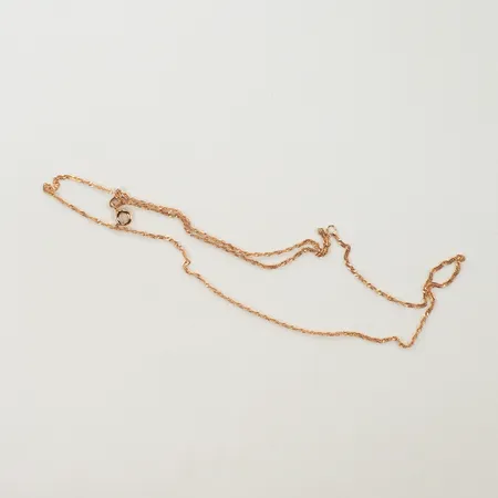 Halskedja Singapore, längd 45cm, bredd 1mm, 9K Vikt: 1 g