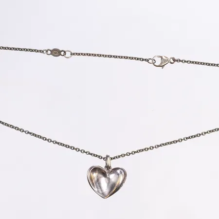 Halskedja med hänge, design Allab Scharff för Georg Jensen, 42/45cm, bredd 1mm, hänget 17x15mm, i originalkartong, silver 925/1000 Vikt: 4,2 g