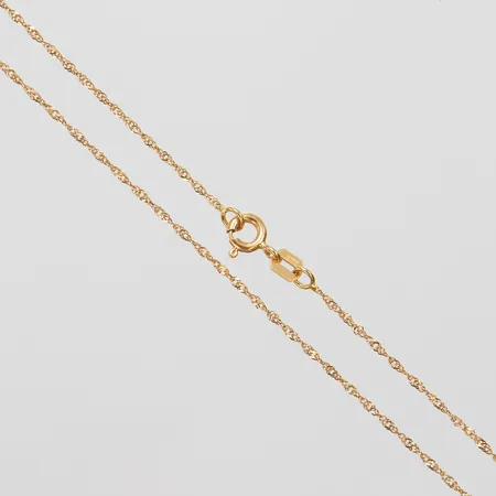 Kedja, Singapore, längd: 45,2cm, bredd: 1,1mm, GHA, 18K Vikt: 1,3 g