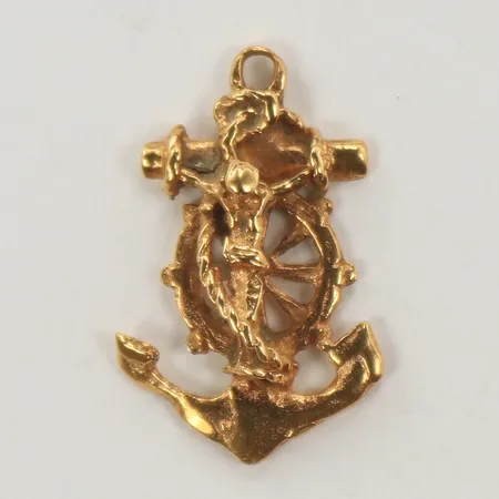 Hänge, ankare, 20x10mm, defekt, 18K Vikt: 1,5 g