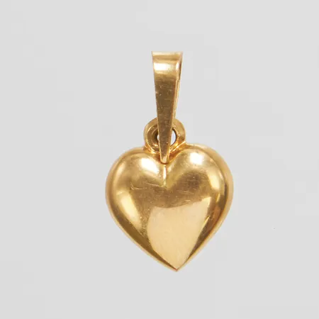 Hänge, hjärta, 14,5x8,4mm, svenska stämplar, 18K Vikt: 0,9 g