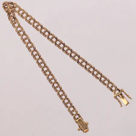 Armband bismarck, längd 17,5cm, bredd 5mm, 18K  Vikt: 6,7 g