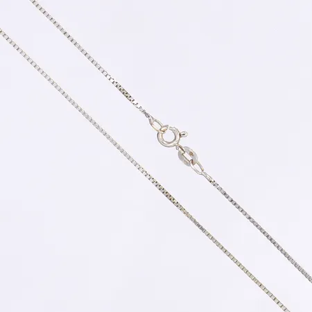 Halskedja Venezia, 38cm, bredd 1mm, vitguld 18K Vikt: 2,9 g