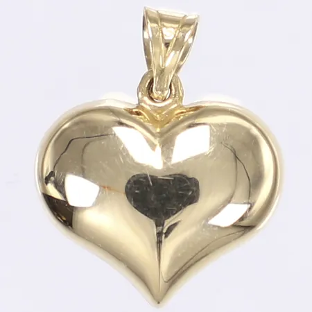 Hänge hjärta, 20x16mm, ihålig, något bucklig, 18K Vikt: 1,3 g