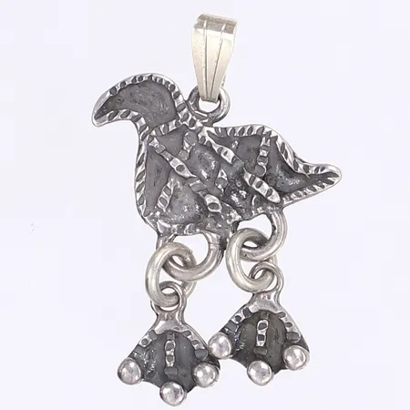 Hänge, reproducerat forntida motiv, 36x20mm, utbytt hängögla, silver 925/1000 Vikt: 3,9 g