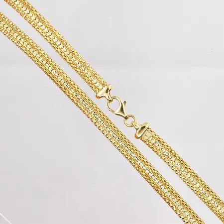 Collier, 43cm, bredd 4,6mm, GHA, 18K Vikt: 13,3 g