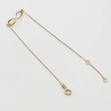 Armband, evighet, längd 19cm, bredd 0,5-5mm, 9K Vikt: 0,7 g