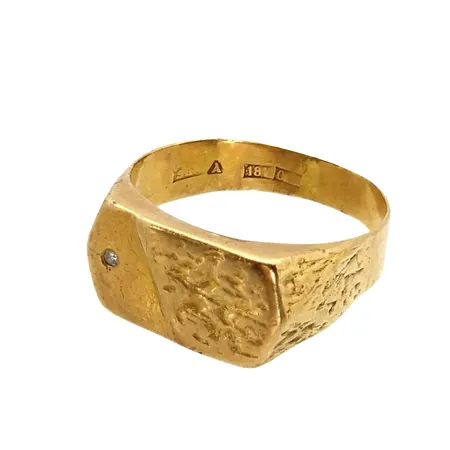 Klackring, 18K guld, defekt Vikt: 5,7 g