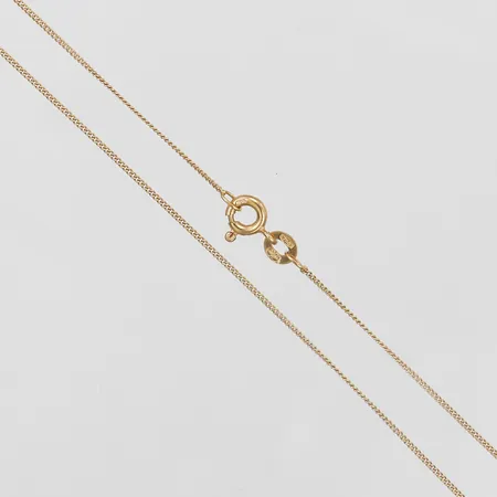 Kedja Pansar, längd ca 38,5cm, bredd ca 1mm, 18K Vikt: 1,3 g