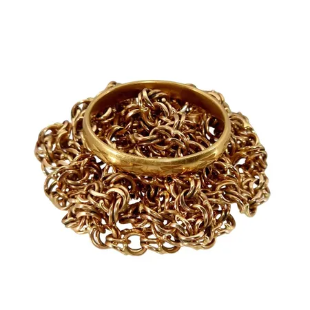 Diverse smycken, 14K guld - 26,3g, 18K guld - 4,3g, defekter, slitage och gravyr