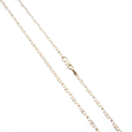 Halskedja, 46,5cm, bredd 2,5mm, 18k Vikt: 5,2 g