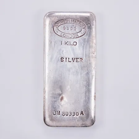 Silvertacka, Johnson Matthey, silver 999/1000 Vikt: 1000,3 g