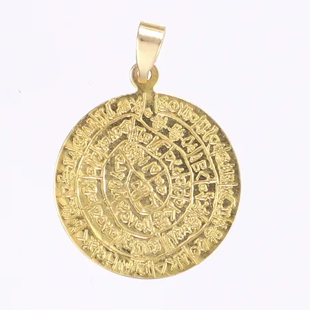 Hänge, Phaistosdisken, Ø22mm, 14K Vikt: 1,9 g