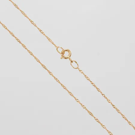 Kedja, Singapore, längd: 40,5cm, bredd: 1,1mm, 18K Vikt: 1,1 g