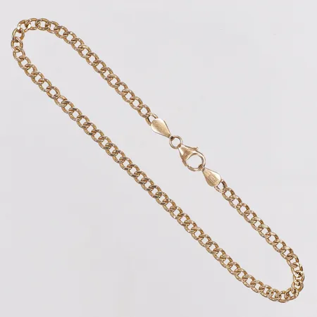 Armband, Pansar, 19,5cm, bredd 2,9mm, buckliga länkar, 18K  Vikt: 2,3 g