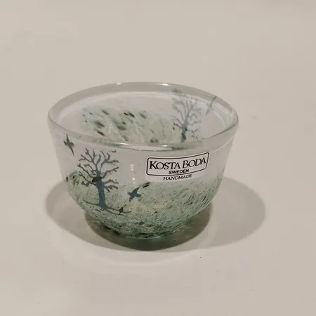 Miniatyrskål, Kosta Boda, Kjell Engman, "Höst", höjd 5cm