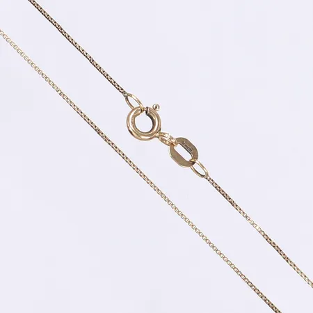 Halskedja venezia, 41cm, bredd 0,6mm, Balestra, bucklig, slitage, 18K  Vikt: 1,2 g