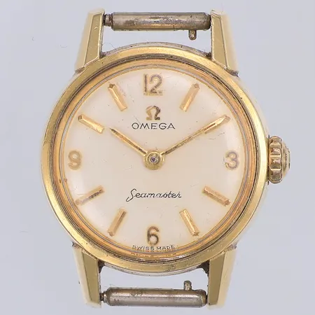 Damur Omega Seamaster, stål, doublé, manuell, Ø22mm, repigt plexiglas, saknar band