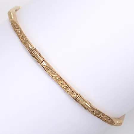 Armring, Ø7cm, bredd 3mm, 14K  Vikt: 19,3 g