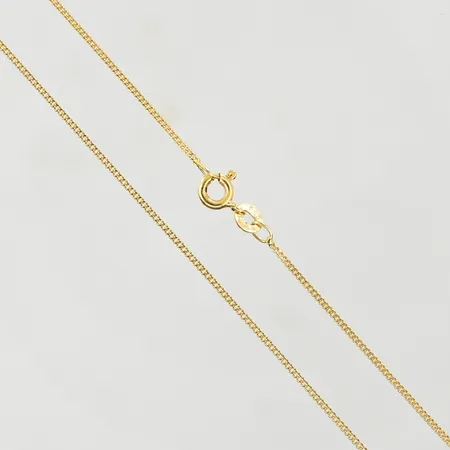 Kedja Pansar, längd 43½ cm, bredd 1 mm, 18K. Vikt: 2,1 g
