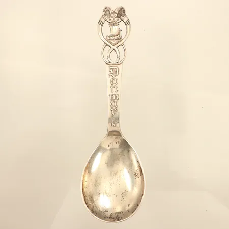 Souvenirsked Danmark, ca 15,5cm, år 1949, silver Vikt: 36 g