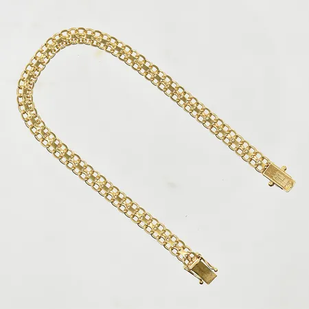 Armband X-länk, längd 19 cm, bredd 5 mm, 18K. Vikt: 10 g