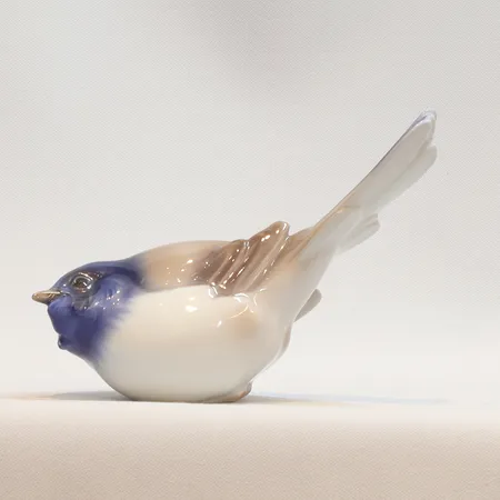 Figurin Bing & Gröndahl i form av fågel, längd 12,5cm, porslin, Danmark, 1900-tal, modell 1633 Skickas med paket.
