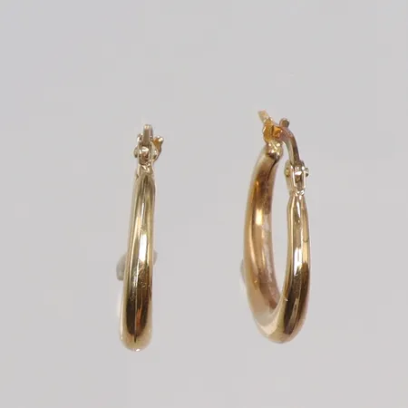 Ett par örhängen, creoler, Ø16mm, bredd 2,5mm, 18K  Vikt: 1,7 g