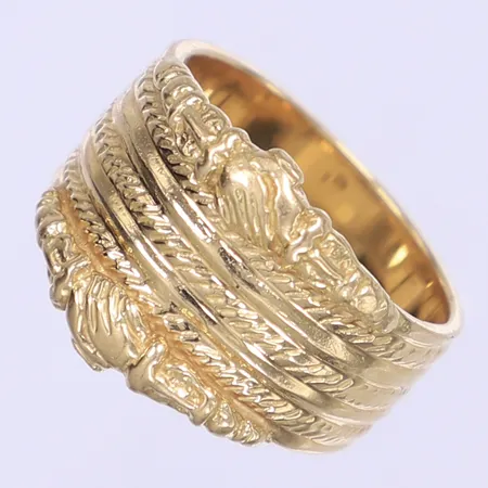 Ring, stl 21½, bredd 9-17mm, 18K Vikt: 19,4 g