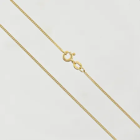 Kedja Pansar, längd 42 cm, bredd 1 mm, 18K. Vikt: 2,5 g