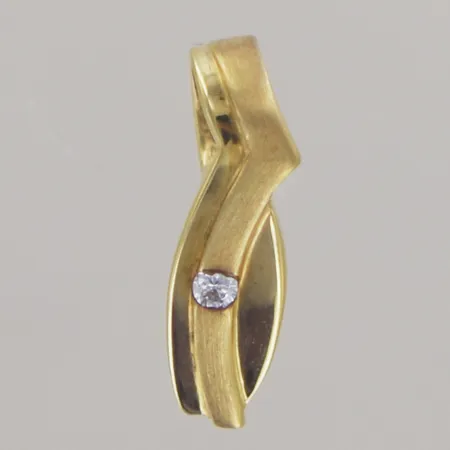 Hänge med sten  L1,7 cm B 5 mm, 18k Vikt: 1,6 g