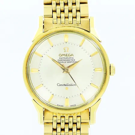 Herrur Omega Constellation, pie-pan, automatisk, chronometer, caliber 551, verknr: 19961074, modellnr: 167.005, från 1962, plexiglas med två mindre skador (vid kl 4 och 9) inga tillbehör