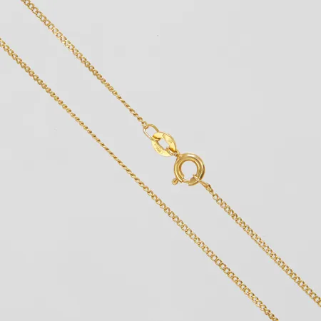 Kedja Pansar, längd ca 54,5cm, bredd 1mm, ojämnheter, 18K Vikt: 2,7 g