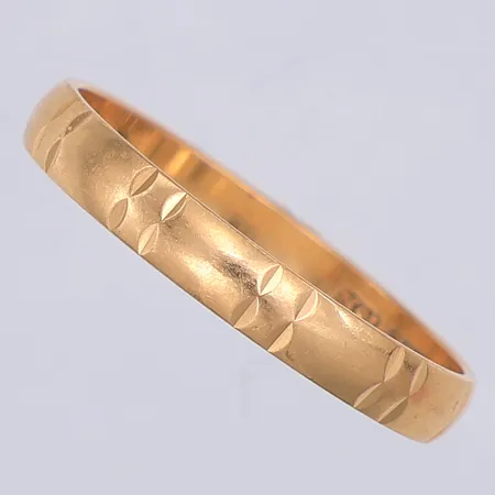 Ring, slät, DE design, stl 17¾, 18K Vikt: 2 g