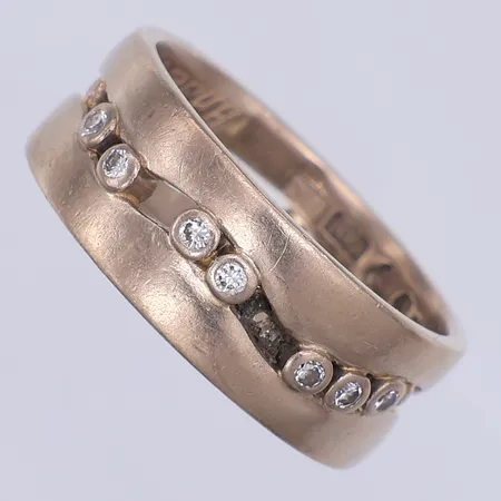 Ring, diamanter ca 0,07ctv, Giertta år 1985, vitguld, gravyr, 18K Vikt: 8,7 g