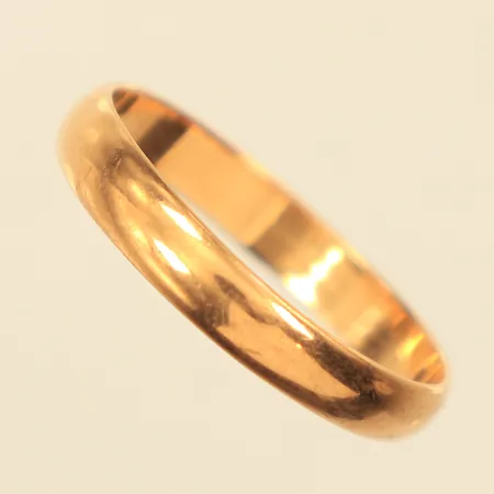 Ring slät, stl 21¼, bredd 3,8mm, 18K Vikt: 3,5 g
