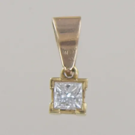 1 solitär hänge 0,25ct 18k nypr 8,9  0,7 gr L 1 cm B 4 mm, 39519:1 au 1808 Vikt: 0,7 g