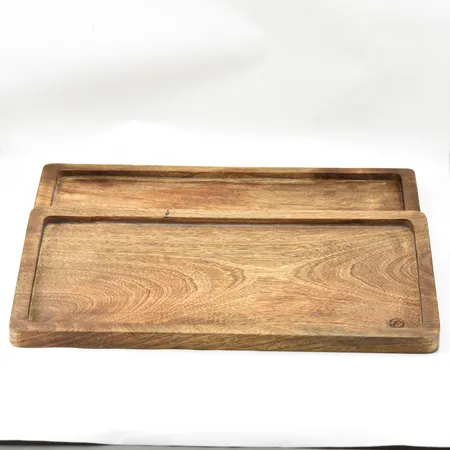 Serveringsbrickor i Akaciaträ, 2 st, 15x30 cm.