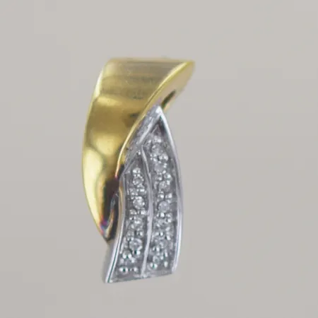 Hänge diamanter L 1,5cm, vit/rödguld 18k Vikt: 3,2 g