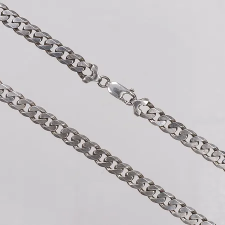 Kedja, Pansar, 54,5cm, bredd 6,5mm, 925/1000 silver  Vikt: 37 g