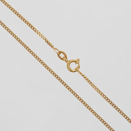Kedja Pansar, längd ca 38,5cm, bredd 1,5mm, 18K Vikt: 3,7 g