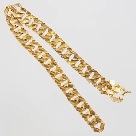 Armband, längd ca 20,5cm, bredd 9mm, 14K Vikt: 18,4 g