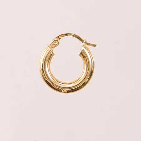 Örhänge, enstaka, Ø14,3mm, bredd: 3mm, italienska stämplar, 18K, 0,6g.