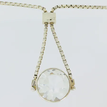Collier, bergskristall, Stigbert för Heribert Engelbert AB, Stockholm, år 1974, signerat Stigbert, 58,5cm, hängande del 7,5cm, 830/1000 silver  Vikt: 61,3 g