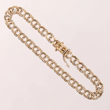 Armband, bismarck, 20,5cm, bredd: 6mm, en låsåtta saknas, 18K, 14,2g.