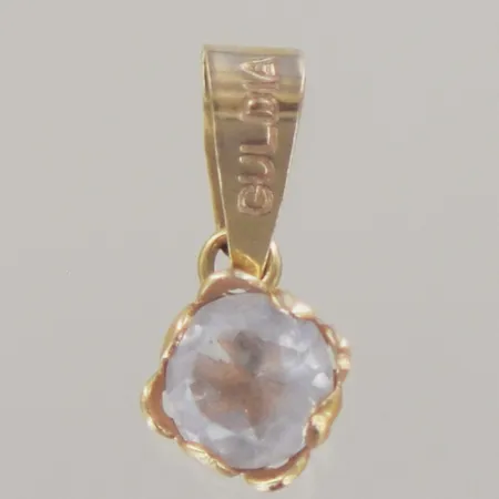 Hänge med sten  L 1,5cm B 7 mm 18k Vikt: 0,6 g