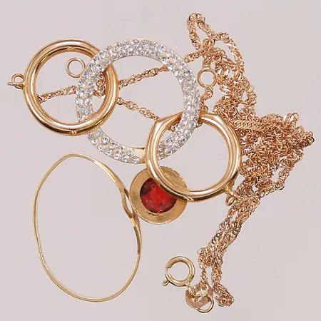 Diverse guld, defekt, 18K 3,8g.