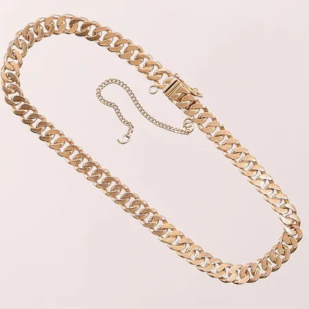 Armband, pansar, 19cm, bredd: 5mm, defekt säkerhetskedja, 18K, 12,4g Vikt: 12,4 g